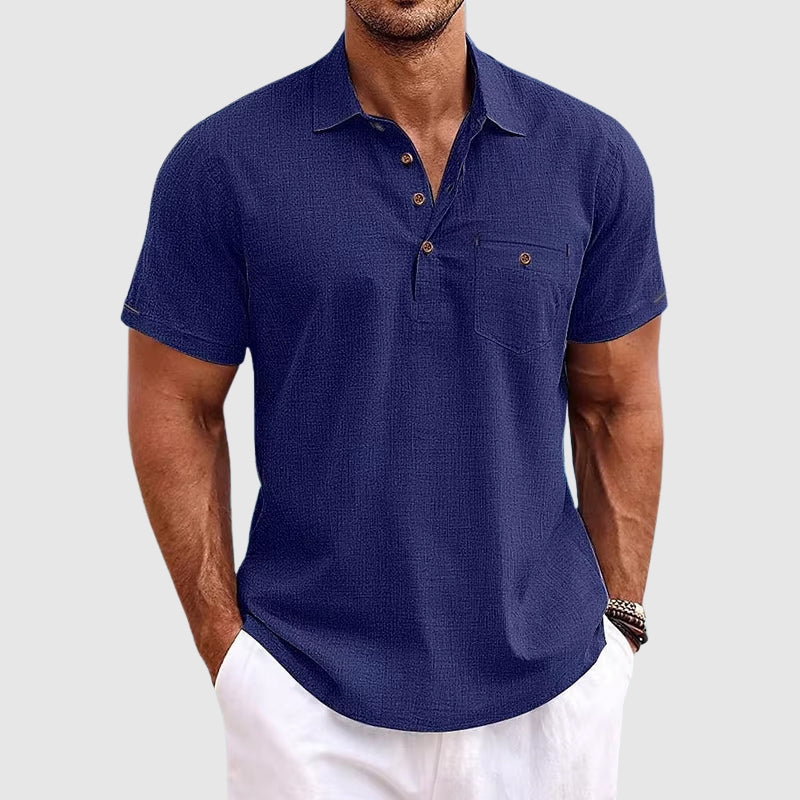 Marco | Men's Short Sleeve Button Neck Polo Shirt