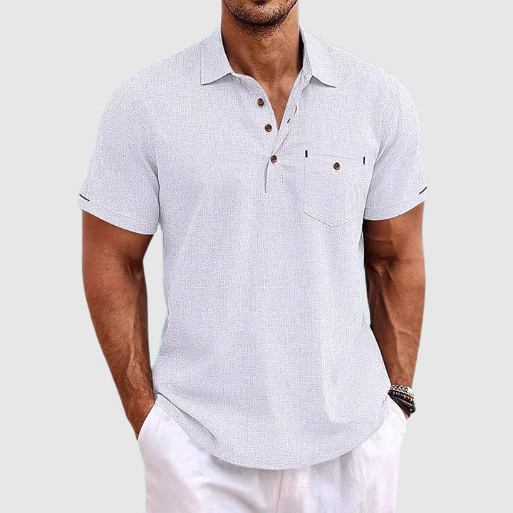 Marco | Men's Short Sleeve Button Neck Polo Shirt