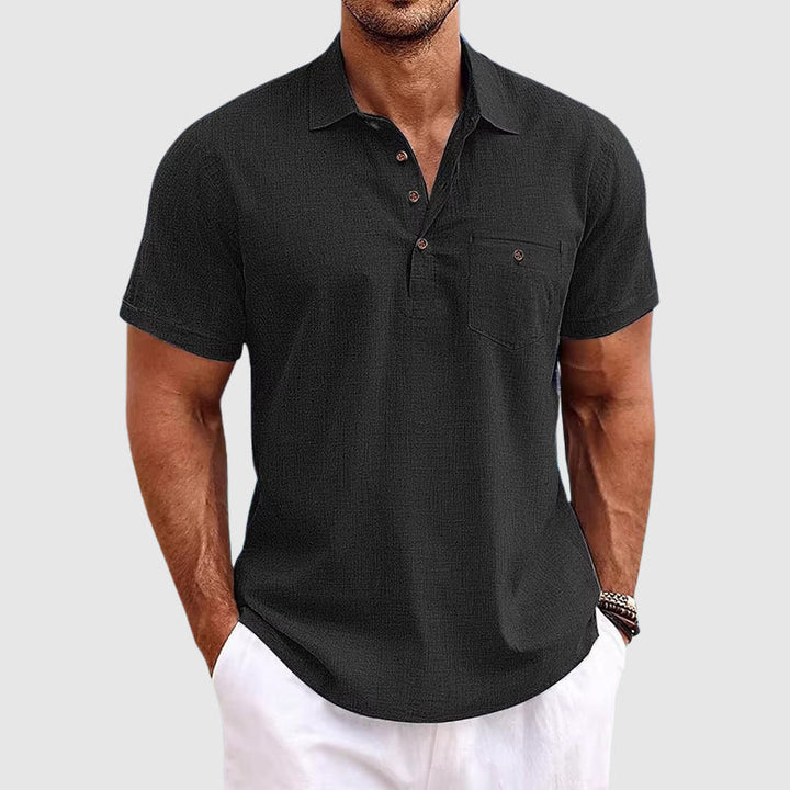 Marco | Men's Short Sleeve Button Neck Polo Shirt