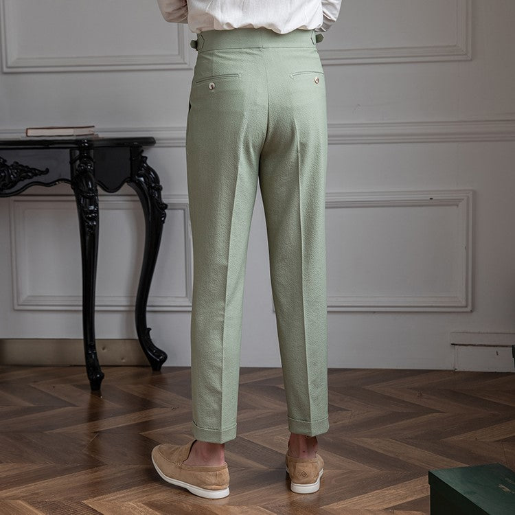 Luca | Men's High Rise Pleated Tailored Trousers