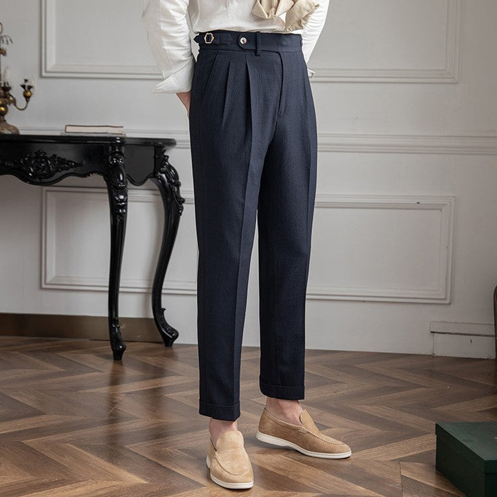 Luca | Men's High Rise Pleated Tailored Trousers