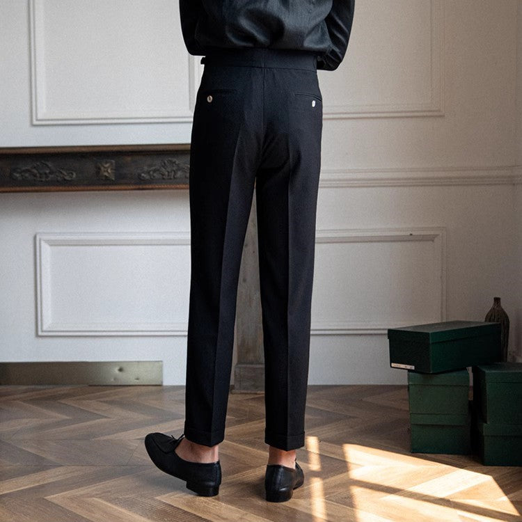 Luca | Men's High Rise Pleated Tailored Trousers