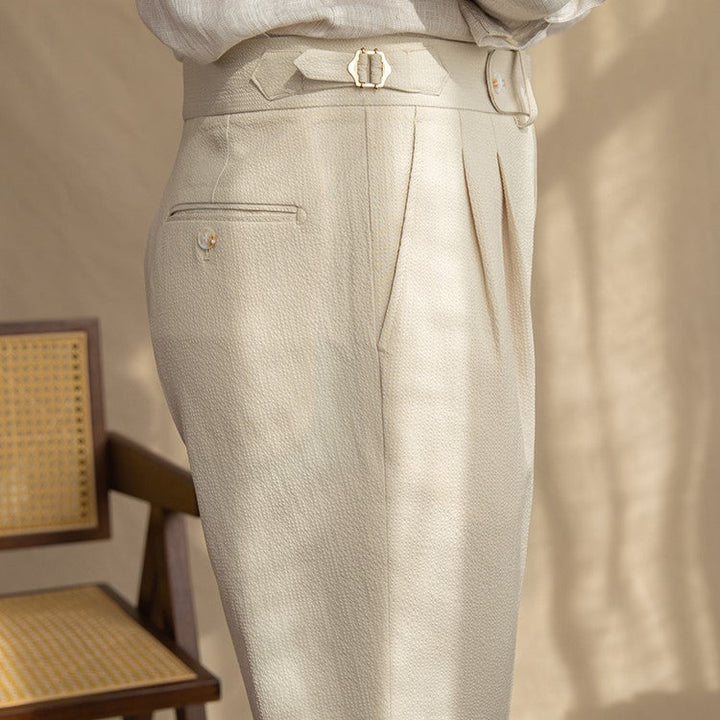 Luca | Men's High Rise Pleated Tailored Trousers