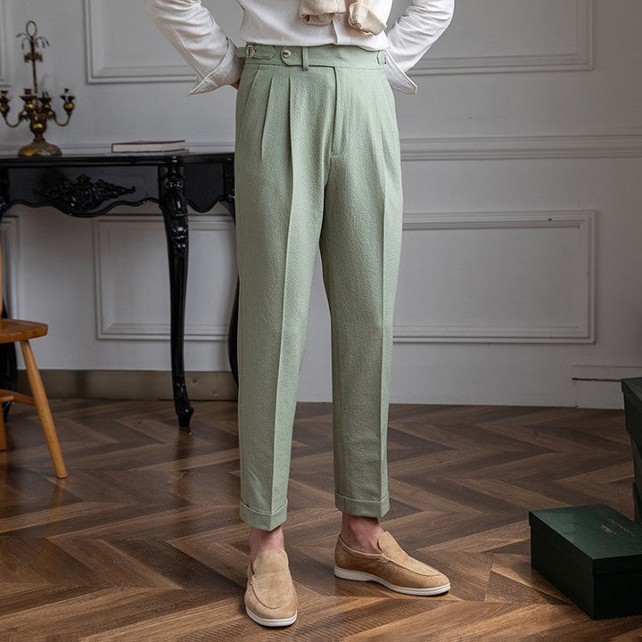 Luca | Men's High Rise Pleated Tailored Trousers