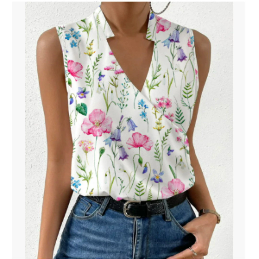 Lila | Women's Sleeveless V-Neck Summer Top