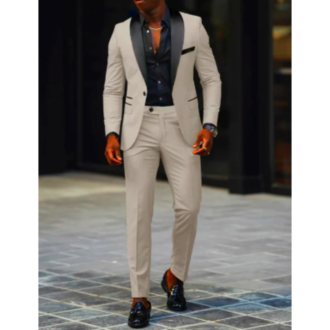 Victor | Men's Slim-Fit Formal Suit With Lapels