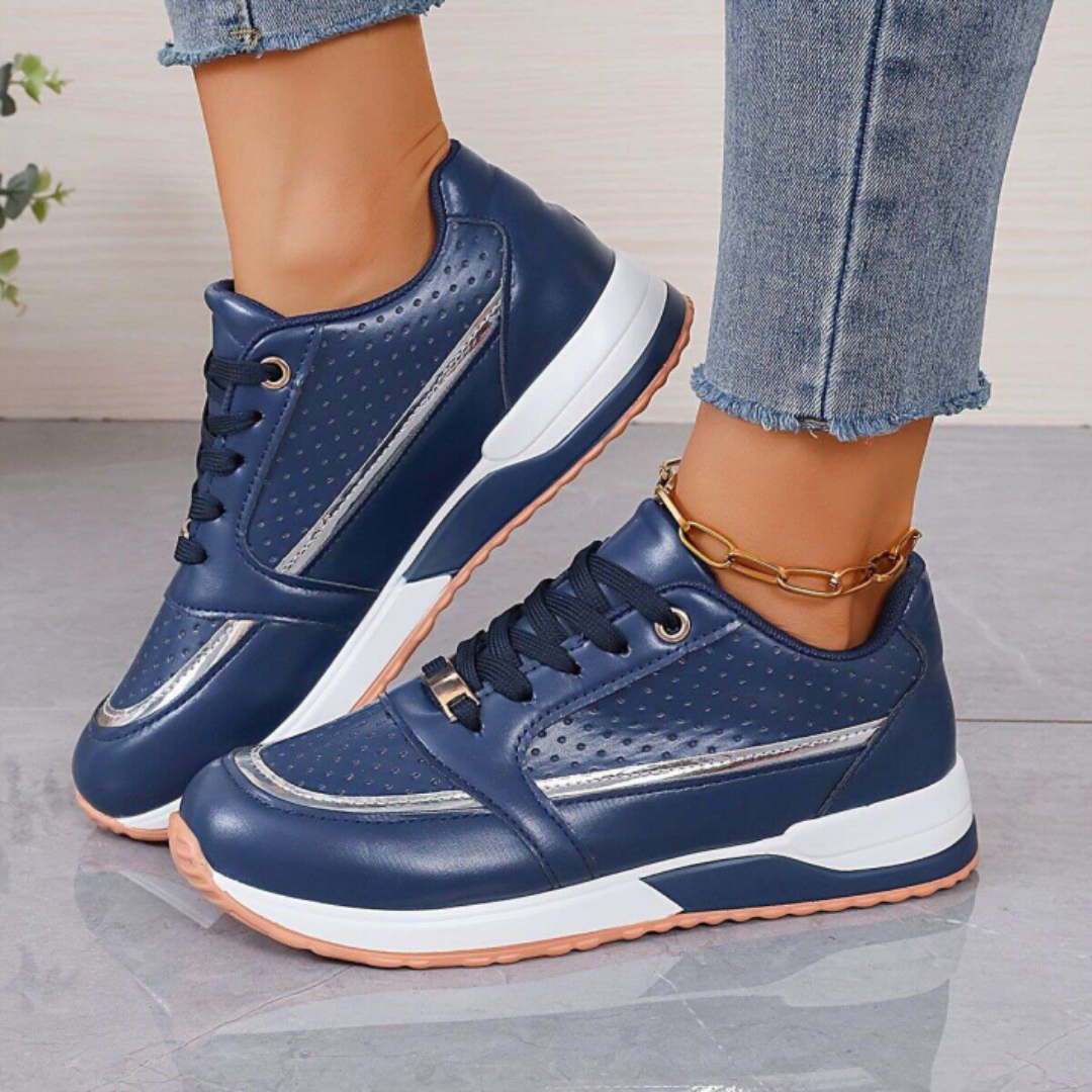 Elena | Women's Breathable Platform Lace-Up Sneakers