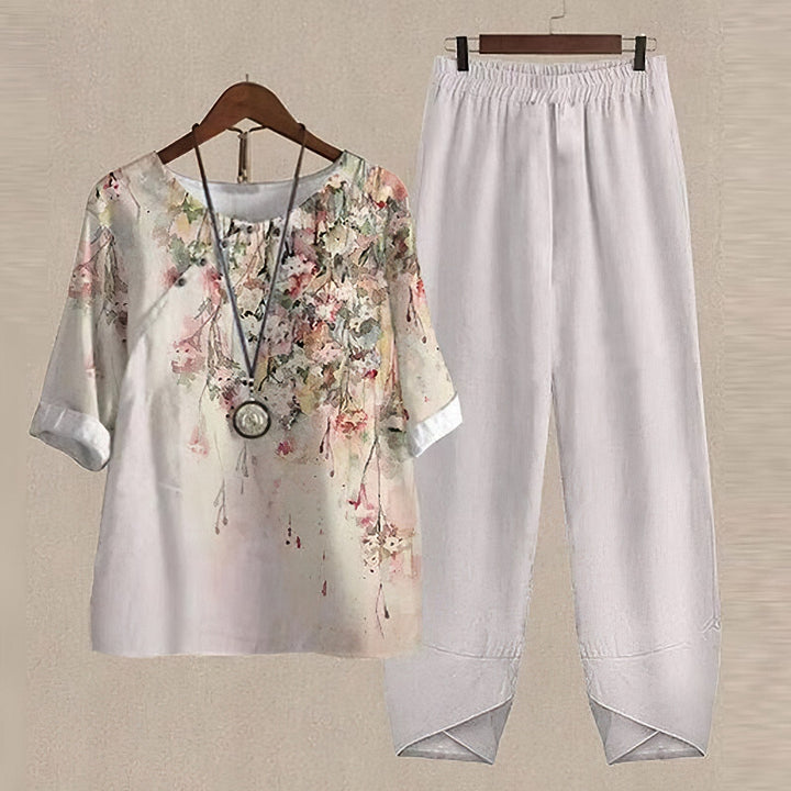 Sophie | Women's Button Front Summer Palazzo Co-Ord Set