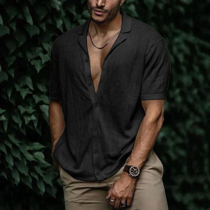 Mateo | Men's Cuban Collar Short Sleeve Shirt