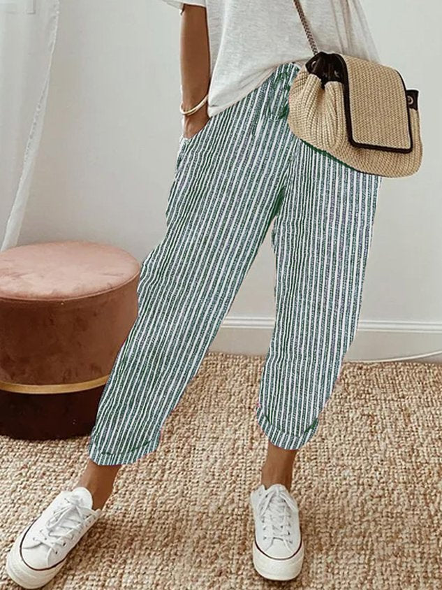 Iris | Women's Relaxed Drawstring Linen Trousers