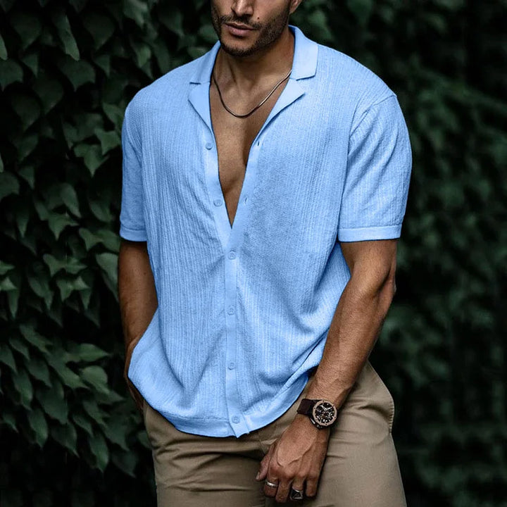 Mateo | Men's Cuban Collar Short Sleeve Shirt