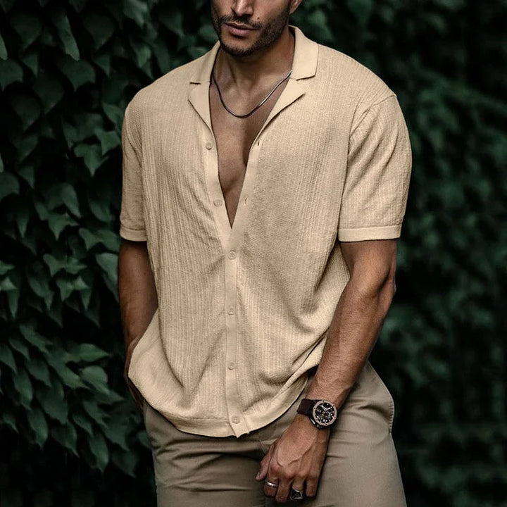 Mateo | Men's Cuban Collar Short Sleeve Shirt
