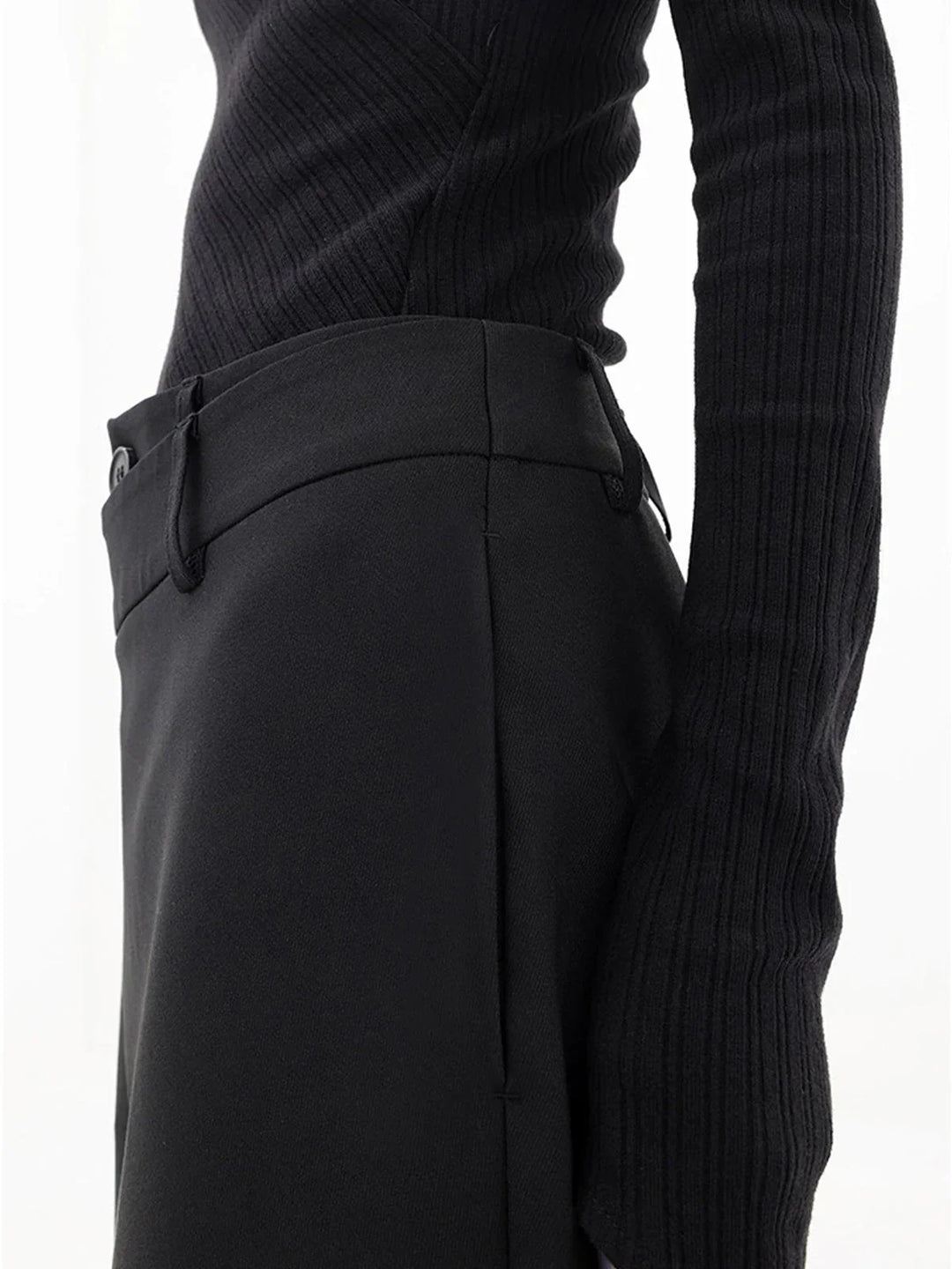Elara | Women's Asymmetric Wrap Wide-Leg Trousers