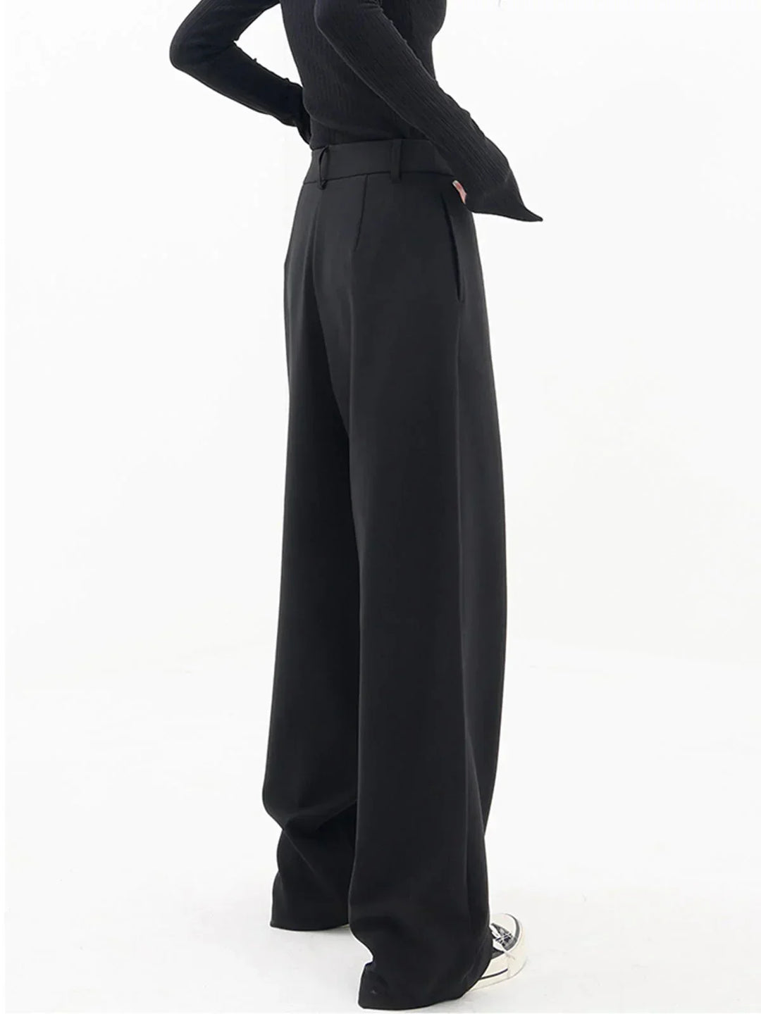 Elara | Women's Asymmetric Wrap Wide-Leg Trousers