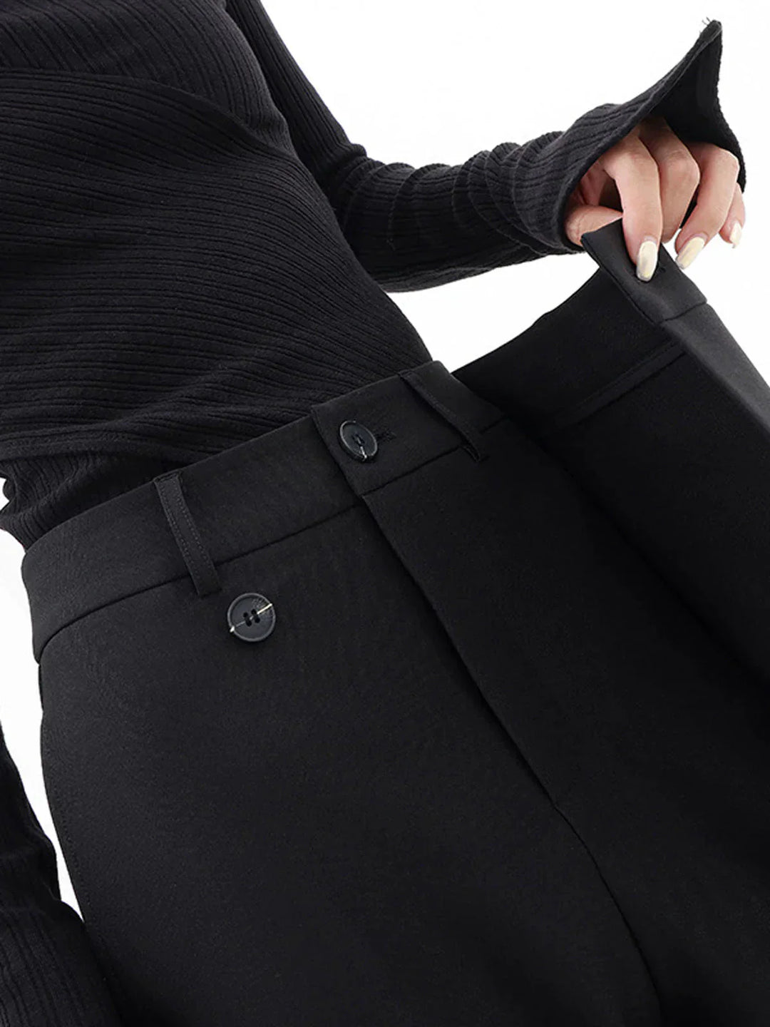 Elara | Women's Asymmetric Wrap Wide-Leg Trousers
