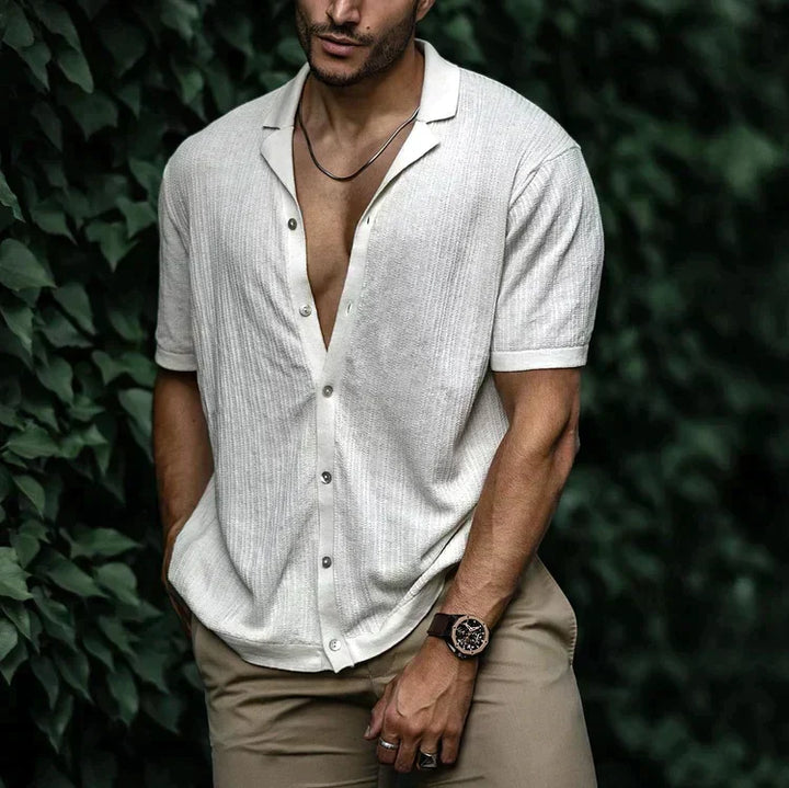 Mateo | Men's Cuban Collar Short Sleeve Shirt