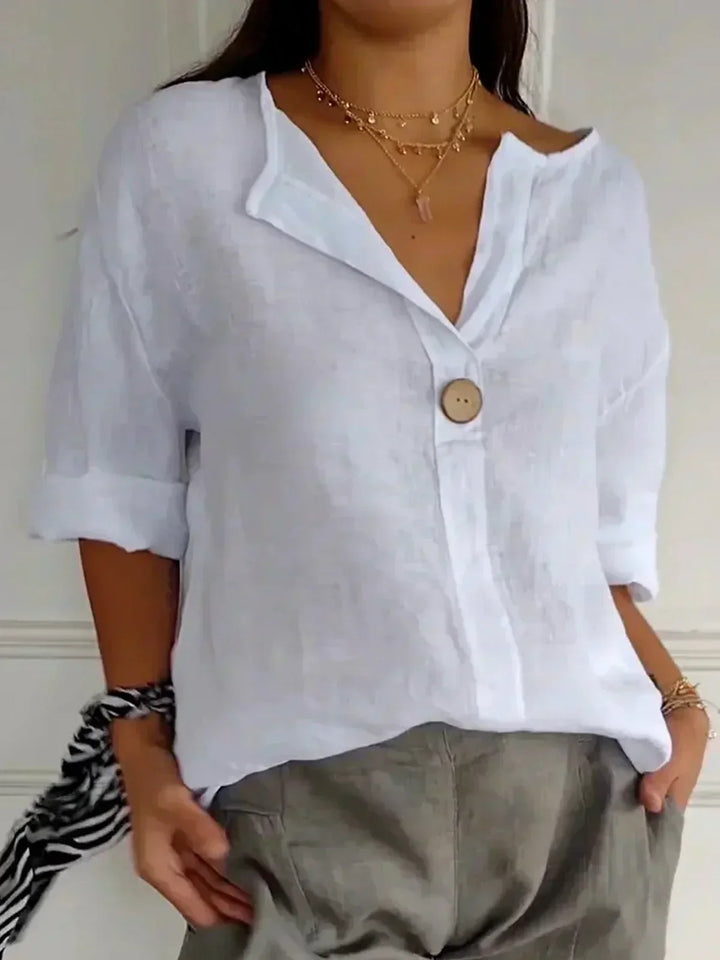 Lily | Women's Relaxed Fit Button Front Tunic Top