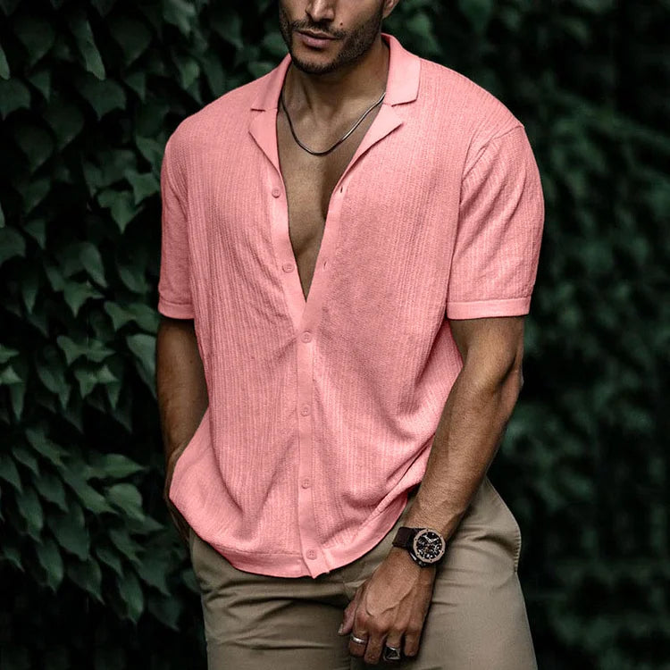Mateo | Men's Cuban Collar Short Sleeve Shirt