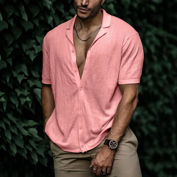 Mateo | Men's Cuban Collar Short Sleeve Shirt