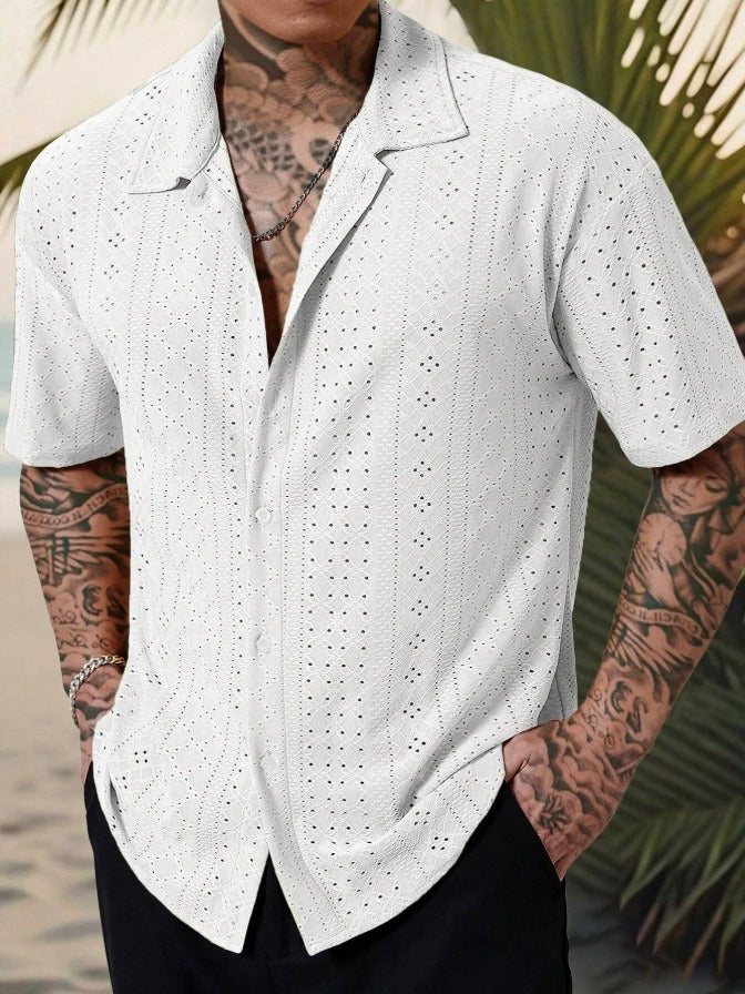 Owen | Men's Open Knit Short Sleeve Summer Shirt