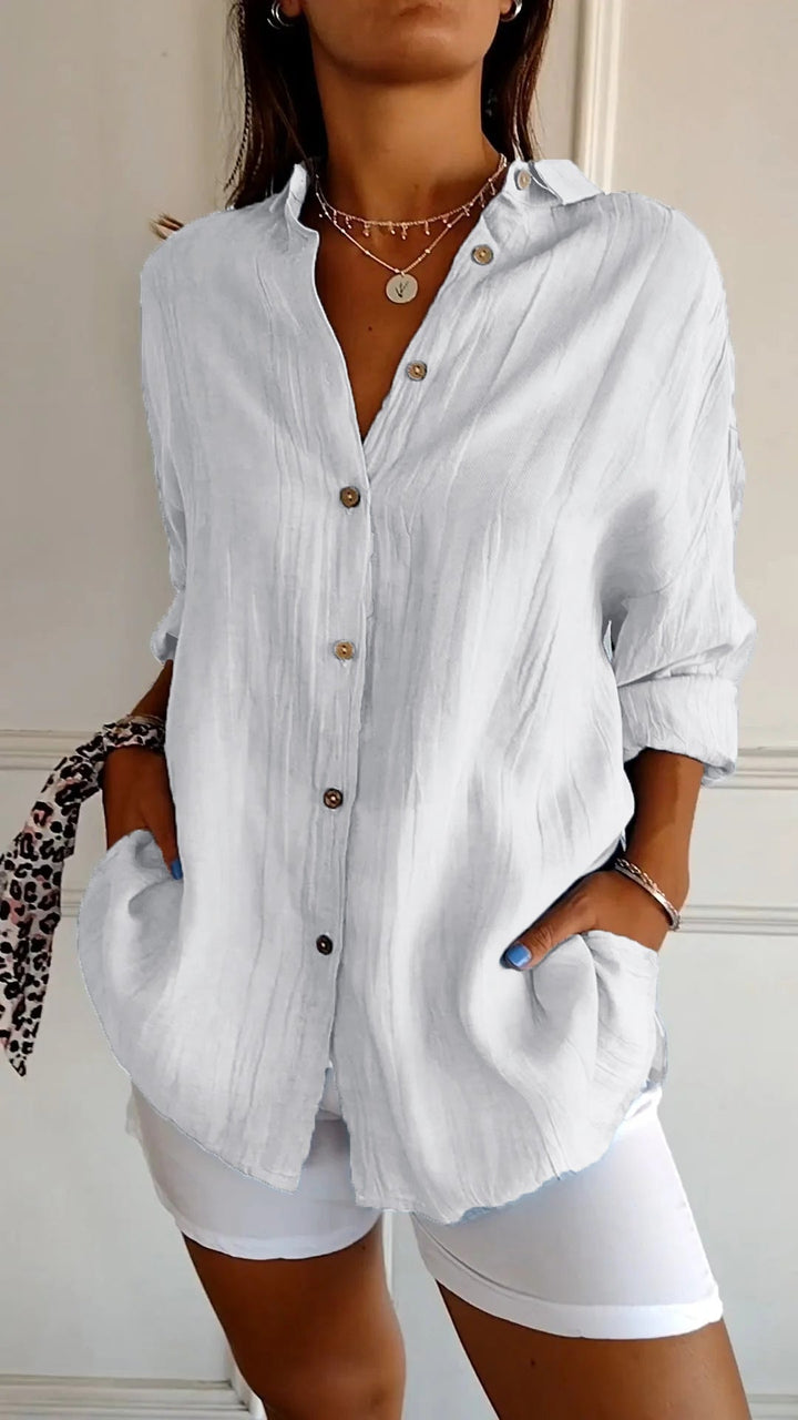 Clara | Women's Long Sleeve Button Front Shirt