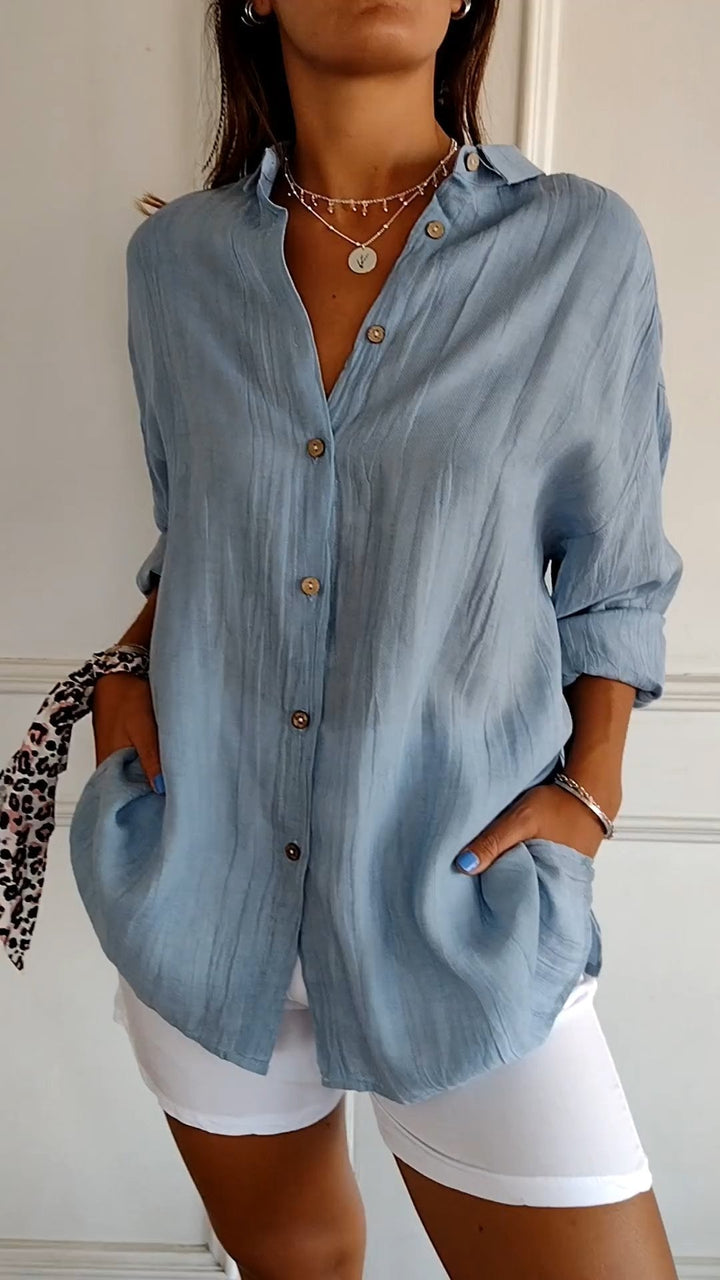 Clara | Women's Long Sleeve Button Front Shirt