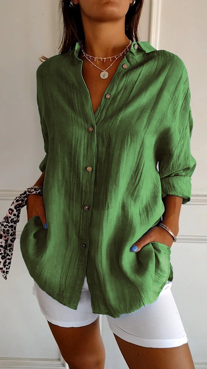 Clara | Women's Long Sleeve Button Front Shirt