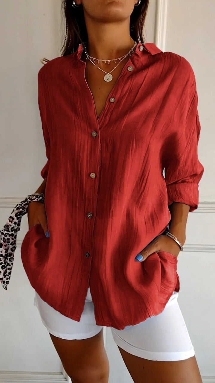 Clara | Women's Long Sleeve Button Front Shirt