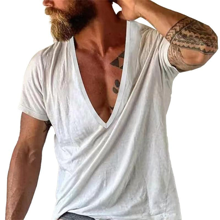 Mason | Men's Relaxed Deep V-Neck Short Sleeve T-Shirt
