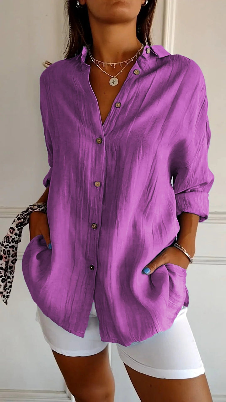 Clara | Women's Long Sleeve Button Front Shirt