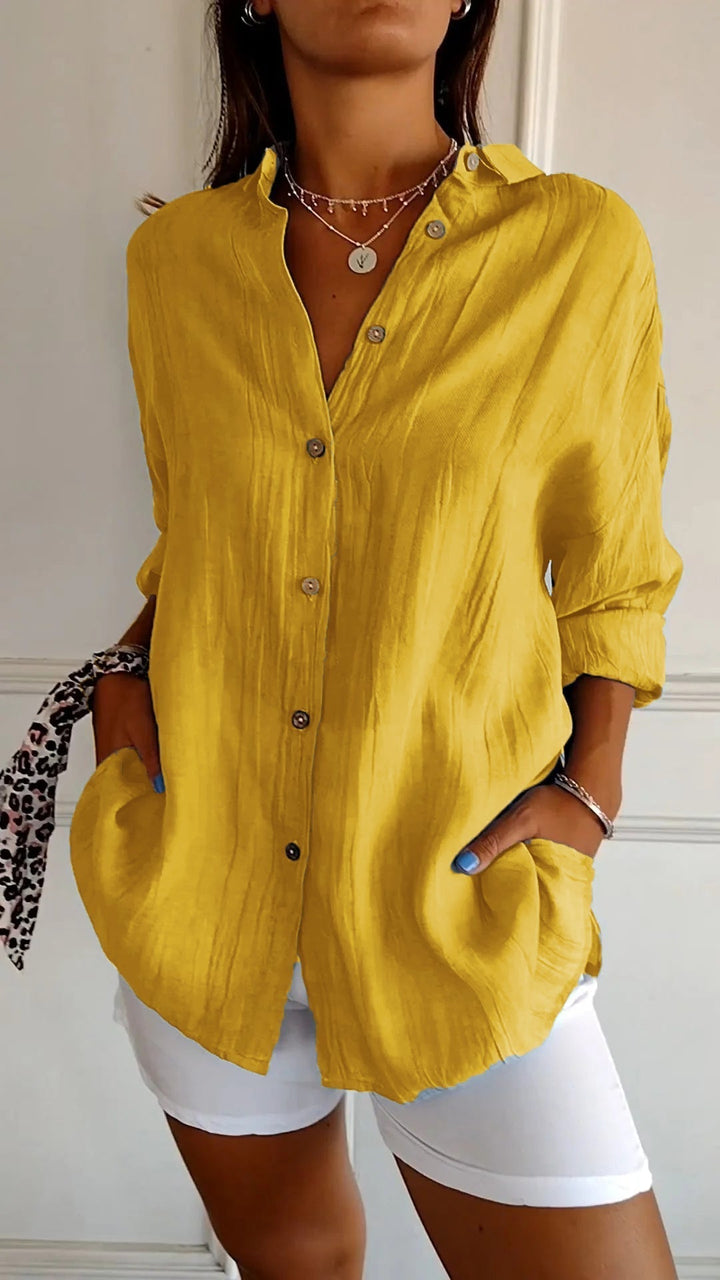 Clara | Women's Long Sleeve Button Front Shirt