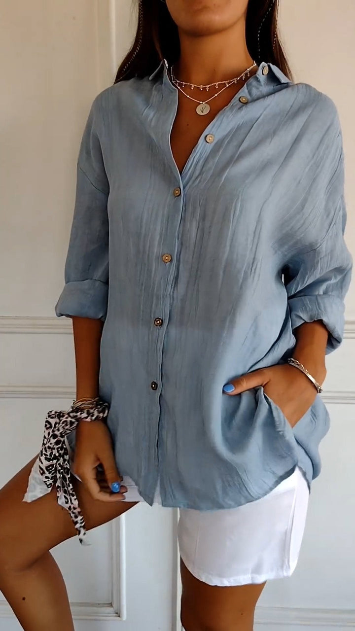 Clara | Women's Long Sleeve Button Front Shirt