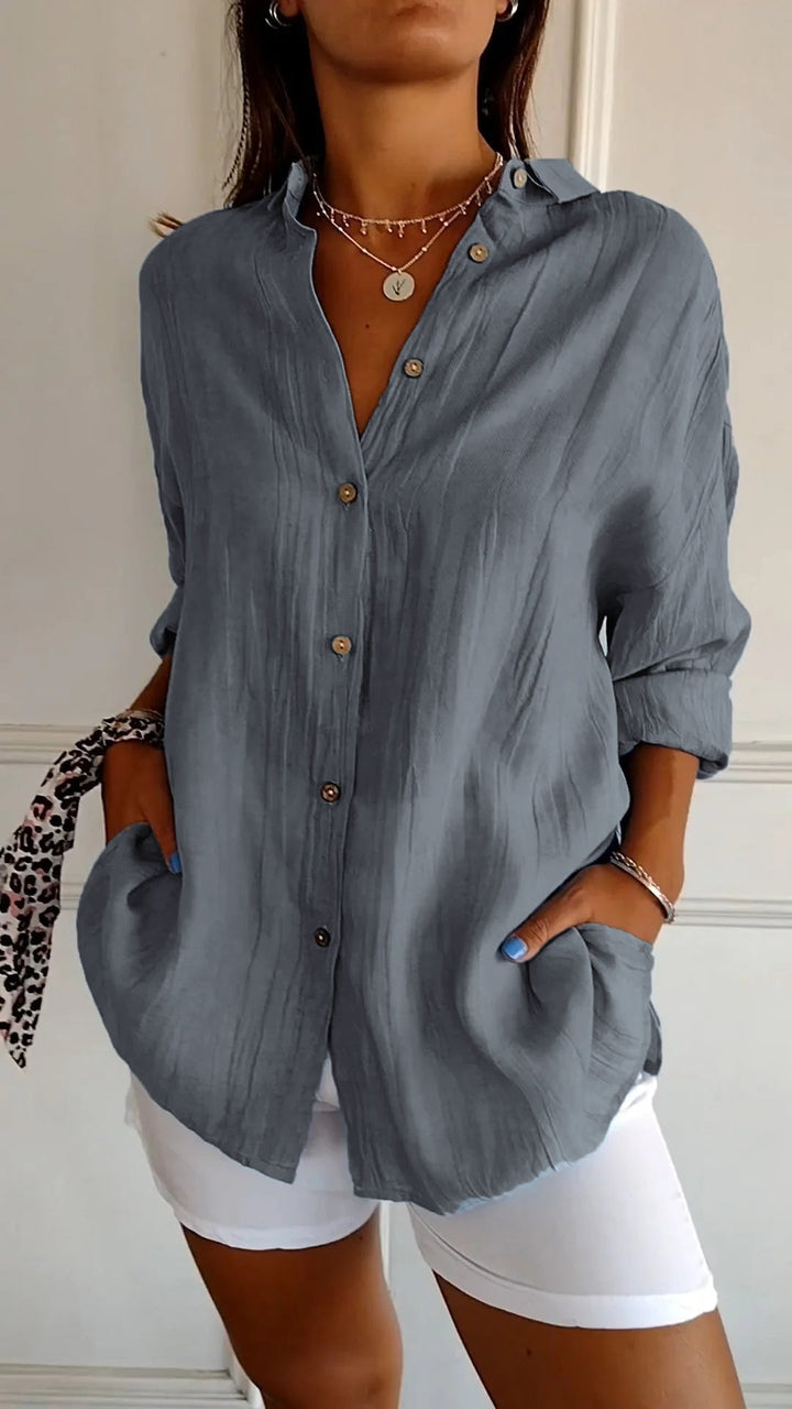 Clara | Women's Long Sleeve Button Front Shirt