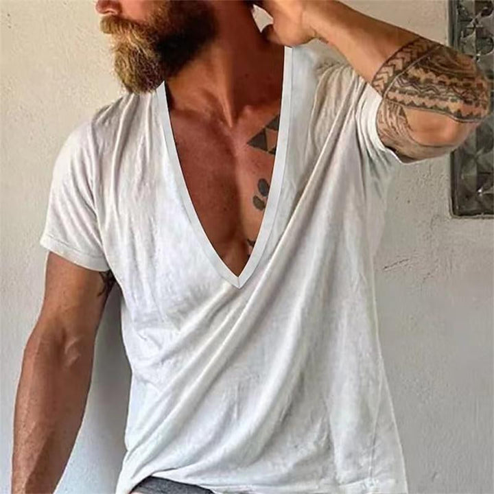 Mason | Men's Relaxed Deep V-Neck Short Sleeve T-Shirt