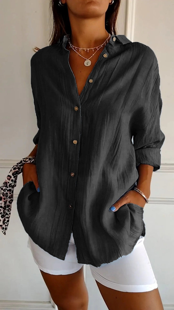 Clara | Women's Long Sleeve Button Front Shirt