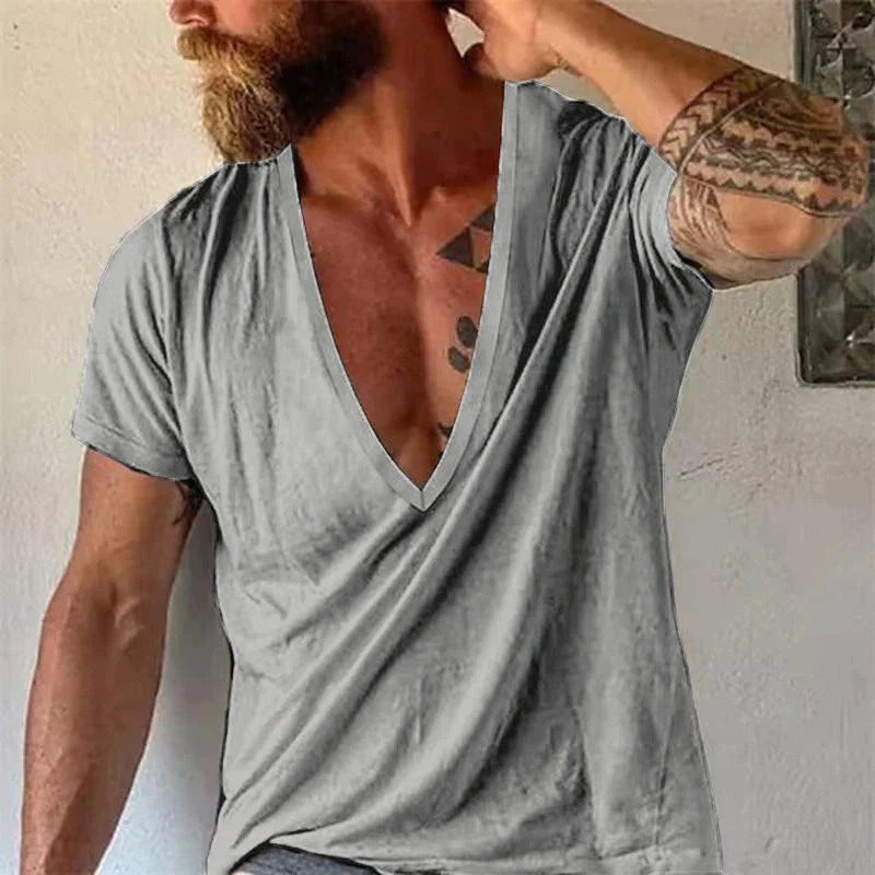 Mason | Men's Relaxed Deep V-Neck Short Sleeve T-Shirt