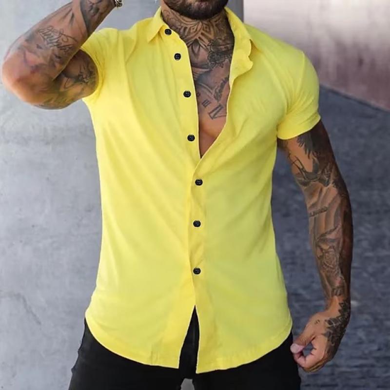 Leon | Men's Short Sleeve Collared Button Shirt