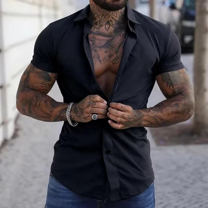 Leon | Men's Short Sleeve Collared Button Shirt