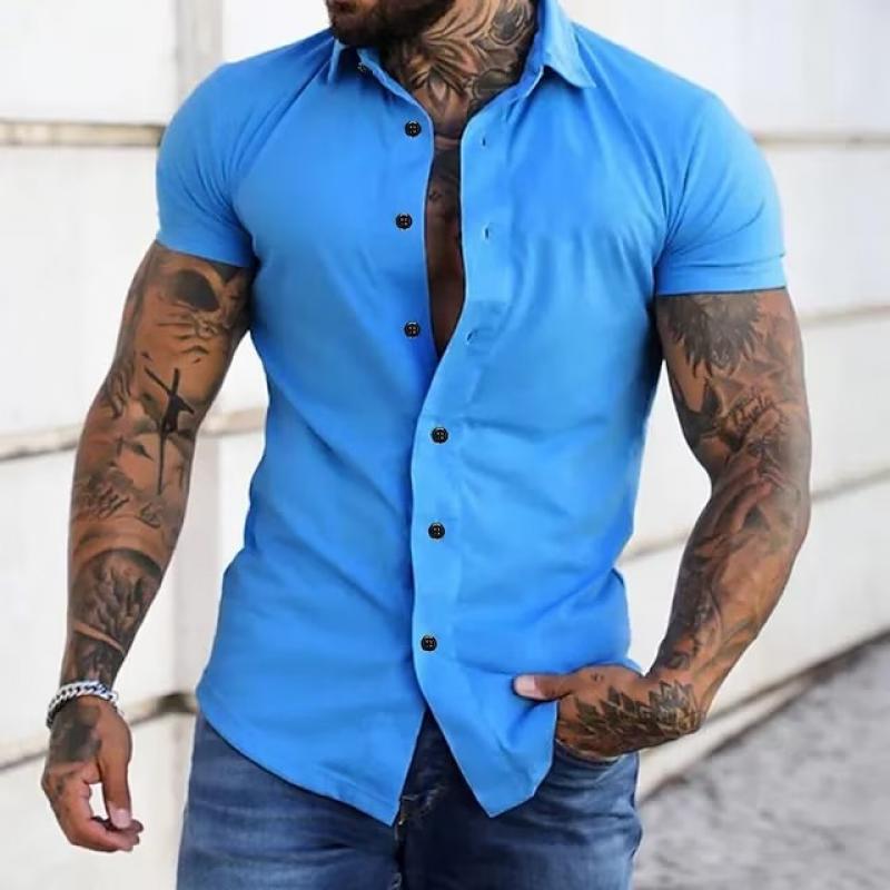 Leon | Men's Short Sleeve Collared Button Shirt
