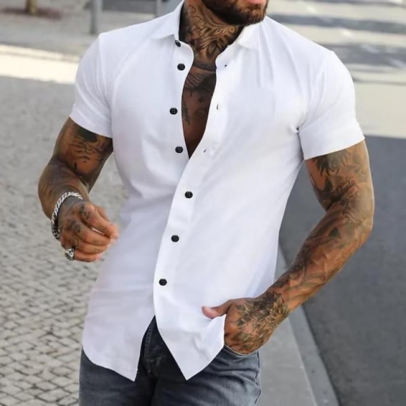 Leon | Men's Short Sleeve Collared Button Shirt