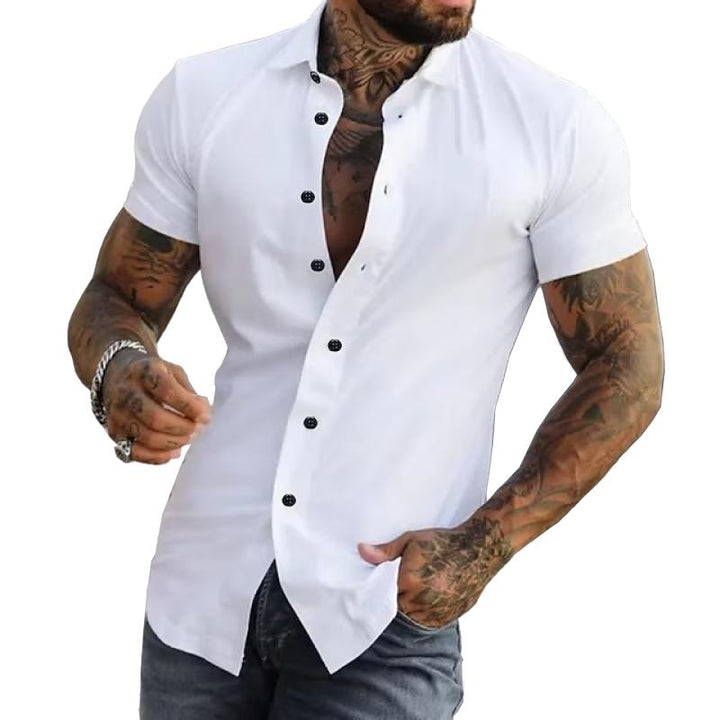 Leon | Men's Short Sleeve Collared Button Shirt