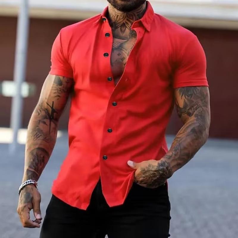 Leon | Men's Short Sleeve Collared Button Shirt