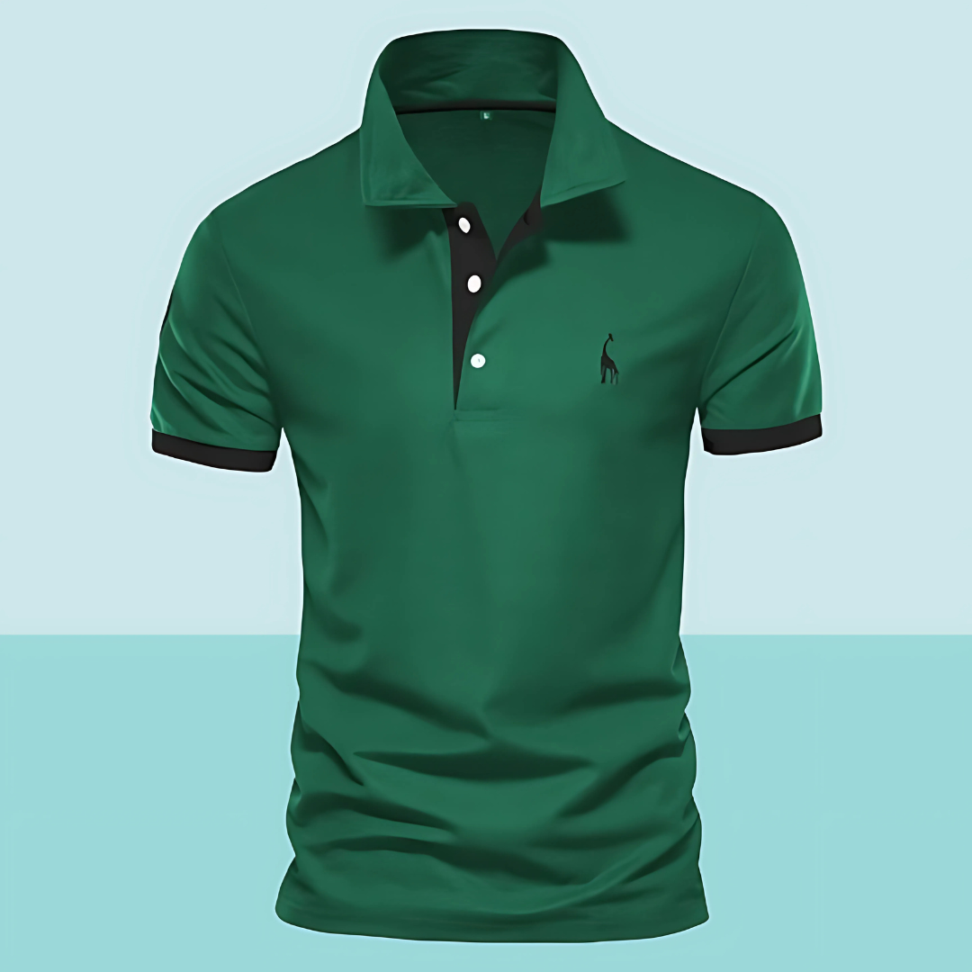 Ethan | Men's Slim-Fit Contrast Collar Polo Shirt