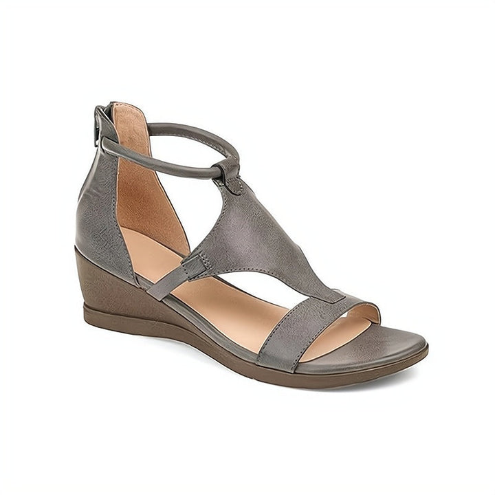 Nora | Women's Elegant T-Strap Wedge Heel Sandals