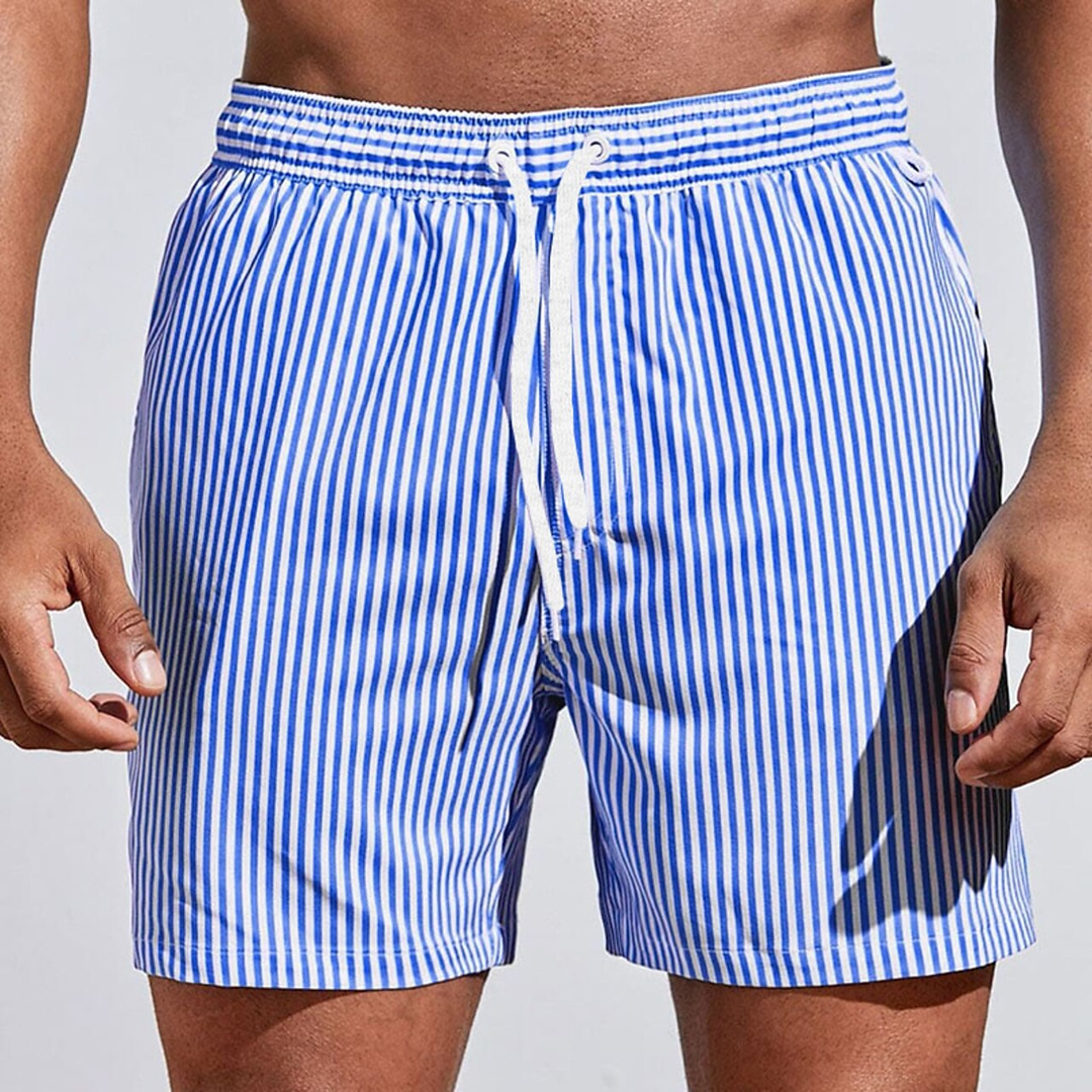 Noah | Men's Vertical Stripe Swim Shorts