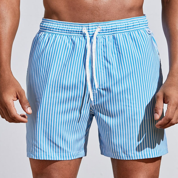 Noah | Men's Vertical Stripe Swim Shorts