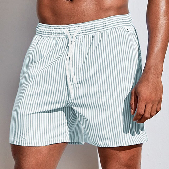 Noah | Men's Vertical Stripe Swim Shorts