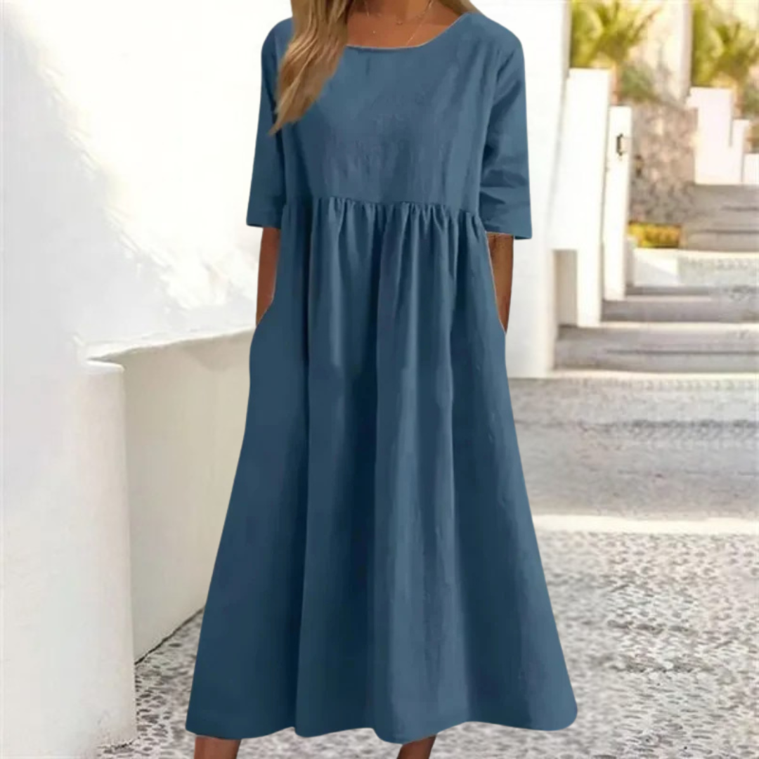 Daisy | Women's Smocked Waist Breezy Midi Dress