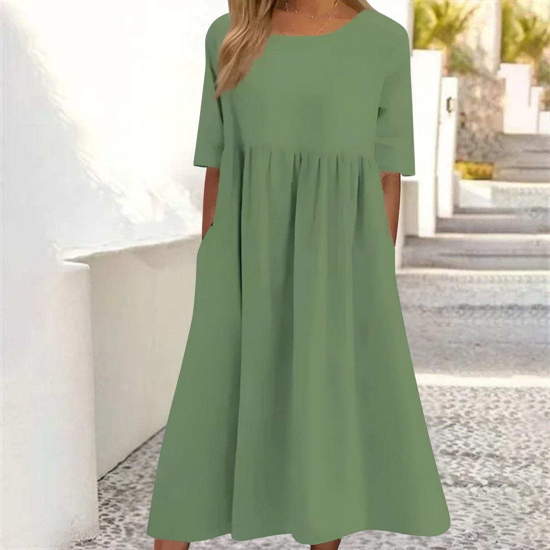 Daisy | Women's Smocked Waist Breezy Midi Dress