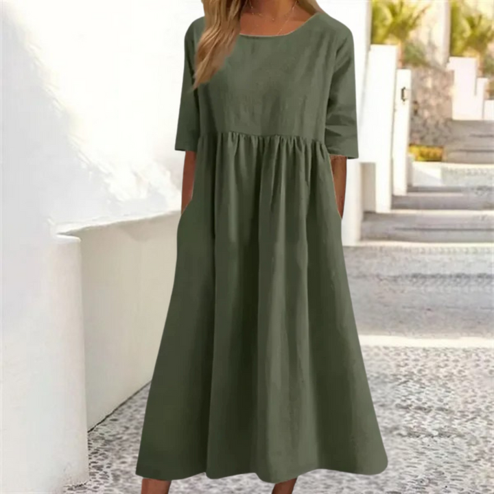 Daisy | Women's Smocked Waist Breezy Midi Dress